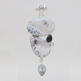 925 Sterling Silver Dendritic Opal Pendants