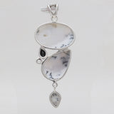 925 Sterling Silver Dendritic Opal Pendants