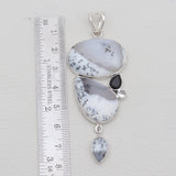 925 Sterling Silver Dendritic Opal Pendants