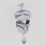 925 Sterling Silver Dendritic Opal Pendants