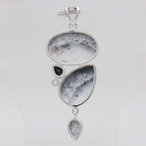 925 Sterling Silver Dendritic Opal Pendants