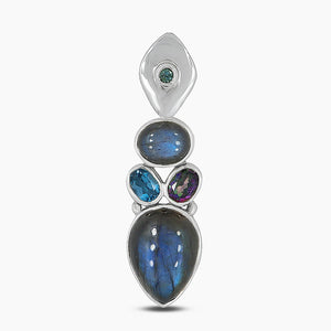 925 Silver Rainbow Moonstone Pendants