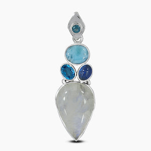 925 Silver Rainbow Moonstone Pendants