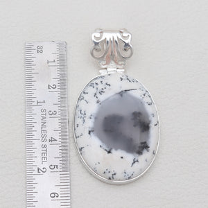 Dendritic Opal Silver Pendants