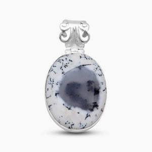 Dendritic Opal Silver Pendants