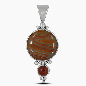 925 Silver Orange Onyx Pendants