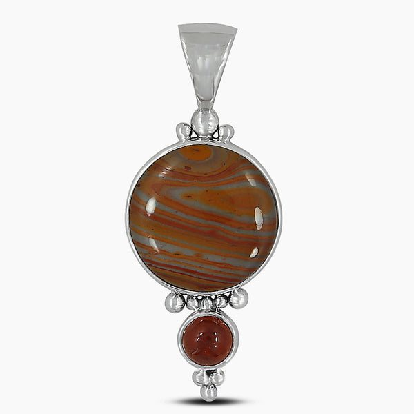 925 Silver Orange Onyx Pendants