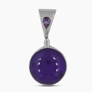 925 Silver Amethyst Cabochon Pendants