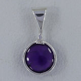 925 Silver Amethyst Cabochon Pendants