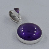 925 Silver Amethyst Cabochon Pendants