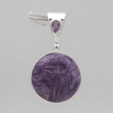 925 Sterling Silver Purple Charoite Pendants