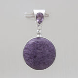 925 Sterling Silver Purple Charoite Pendants