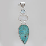 925 Sterling Silver Arizona Turquoise Pendants