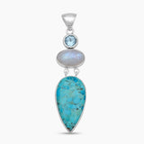 925 Sterling Silver Arizona Turquoise Pendants