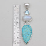 925 Sterling Silver Arizona Turquoise Pendants