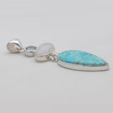 925 Sterling Silver Arizona Turquoise Pendants