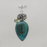 925 Sterling Silver Chrysocolla Pendants