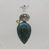 925 Sterling Silver Chrysocolla Pendants
