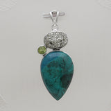 925 Sterling Silver Chrysocolla Pendants