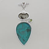 925 Sterling Silver Chrysocolla Pendants