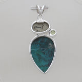 925 Sterling Silver Chrysocolla Pendants