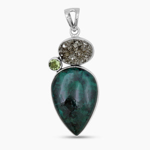 925 Sterling Silver Chrysocolla Pendants
