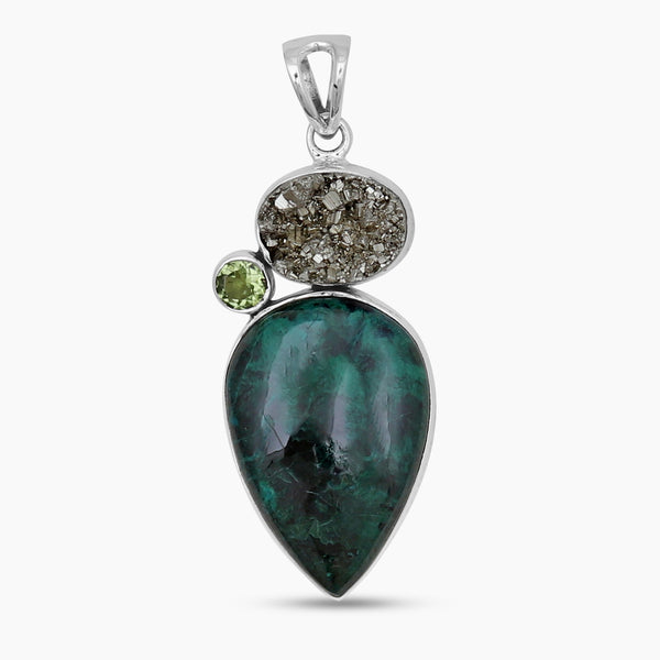 925 Sterling Silver Chrysocolla Pendants