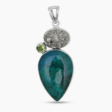 925 Sterling Silver Chrysocolla Pendants