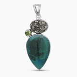 925 Sterling Silver Chrysocolla Pendants
