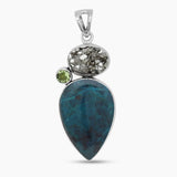 925 Sterling Silver Chrysocolla Pendants