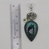 925 Sterling Silver Chrysocolla Pendants