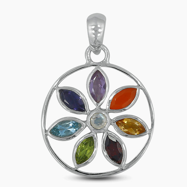 925 Sterling Silver Multi Stone Pendants
