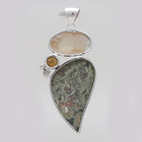 925 Silver Rainforest Jasper Pendants