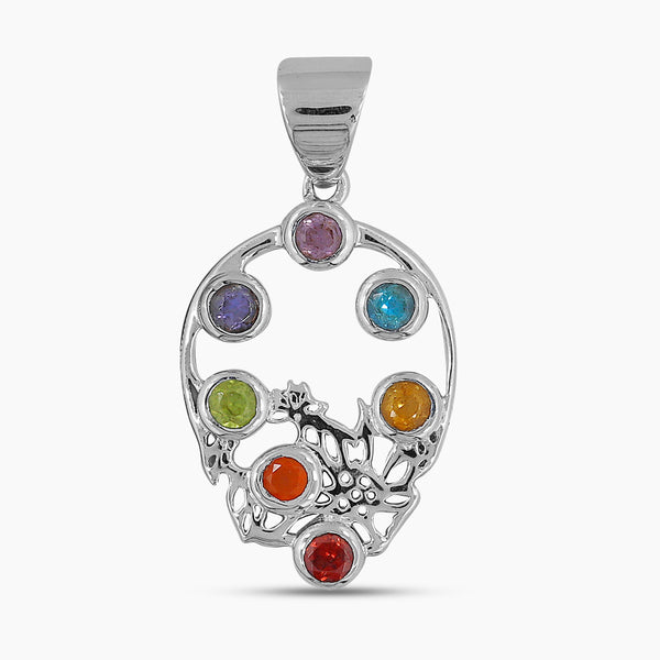 Seven Chakra Silver Pendants