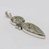 925 Sterling Silver Rainforest Jasper Pendants