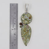 925 Sterling Silver Rainforest Jasper Pendants