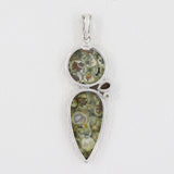 925 Sterling Silver Rainforest Jasper Pendants