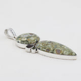 925 Sterling Silver Rainforest Jasper Pendants
