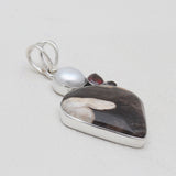 Peanut Wood Jasper Silver Pendants