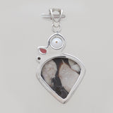 Peanut Wood Jasper Silver Pendants