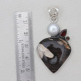 Peanut Wood Jasper Silver Pendants