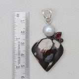 Peanut Wood Jasper Silver Pendants