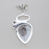 Dendritic Opal With Multistone Silver Pendants