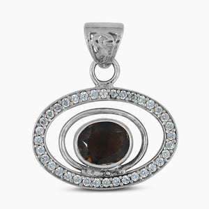 925 Silver Smoky Quartz Pendants
