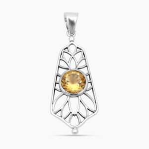 925 Sterling Silver Citrine Pendants