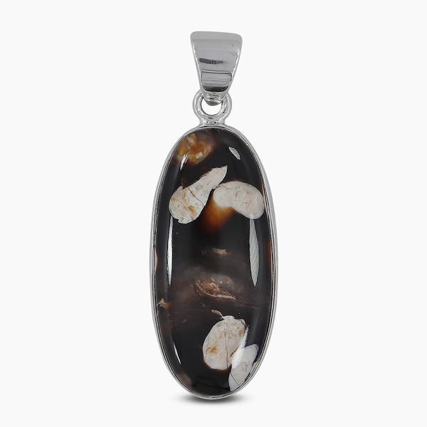 Peanut Wood Jasper Silver Pendants