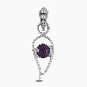 925 Silver Natural Ruby Pendants