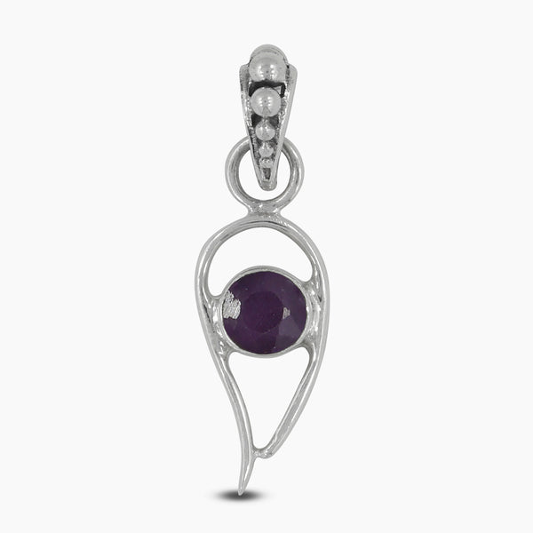 925 Silver Natural Ruby Pendants