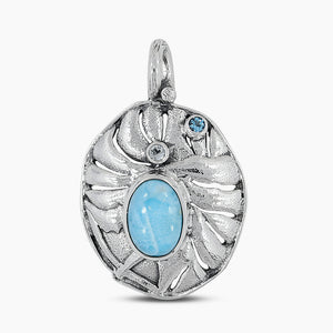 925 Sterling Silver Larimar Pendants