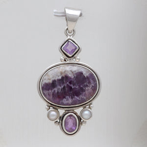 925 Silver Amethyst Lace Pendants